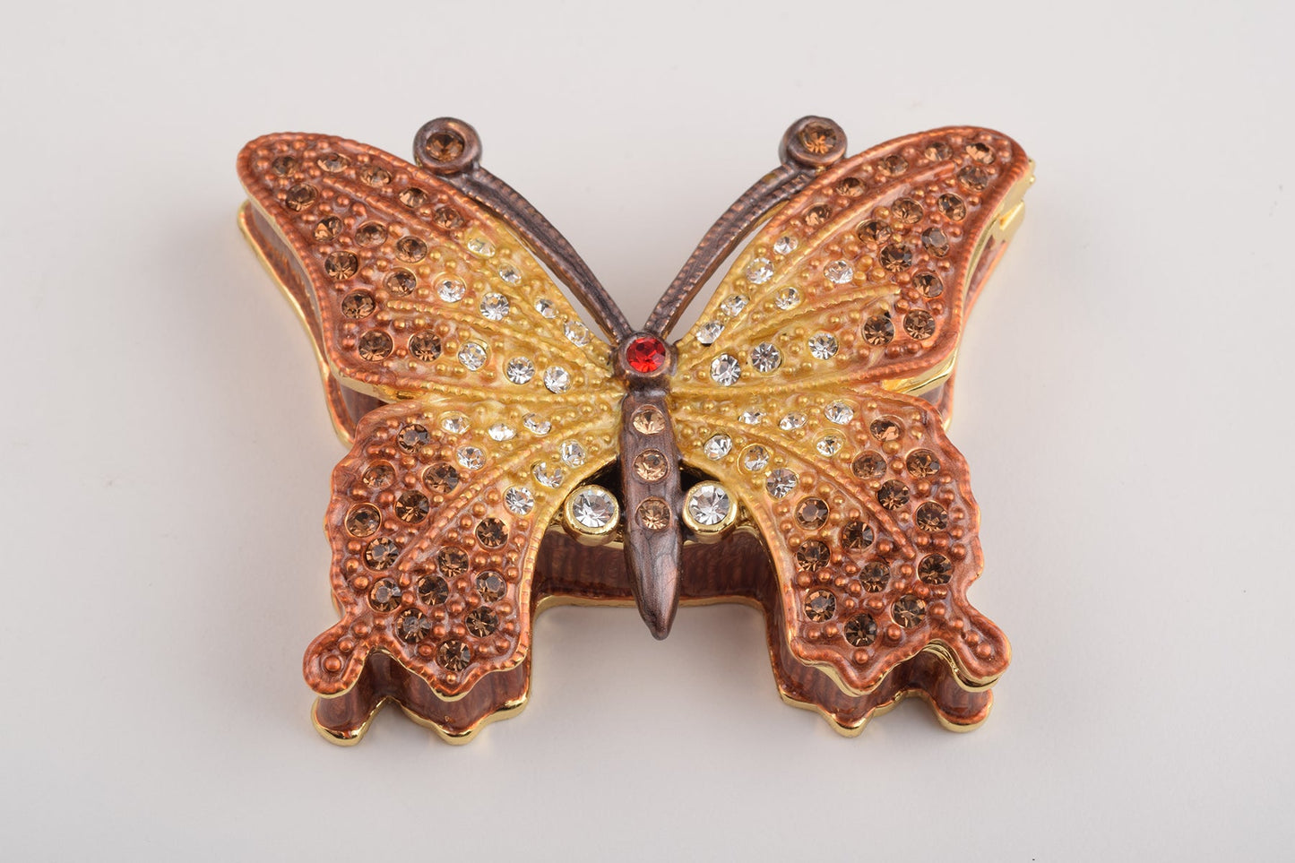 Keren Kopal Brown Butterfly Trinket Box