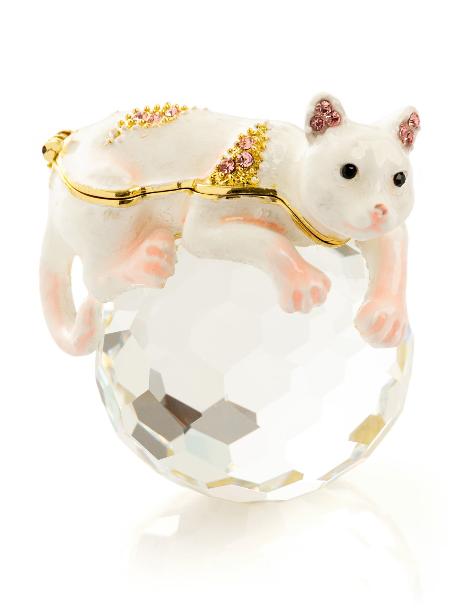 Keren Kopal White Cat on Crystal