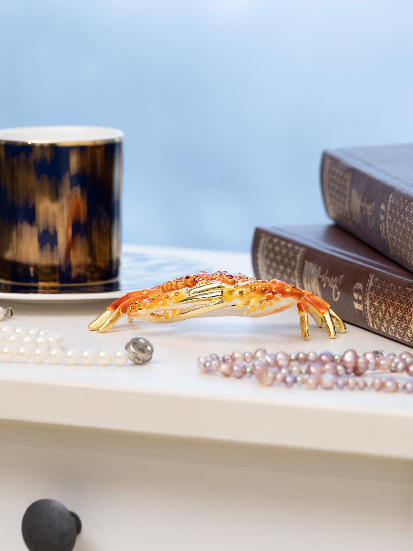 Keren Kopal Orange Crab trinket box
