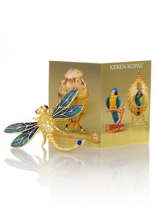 Keren Kopal Golden Blue Dragonfly