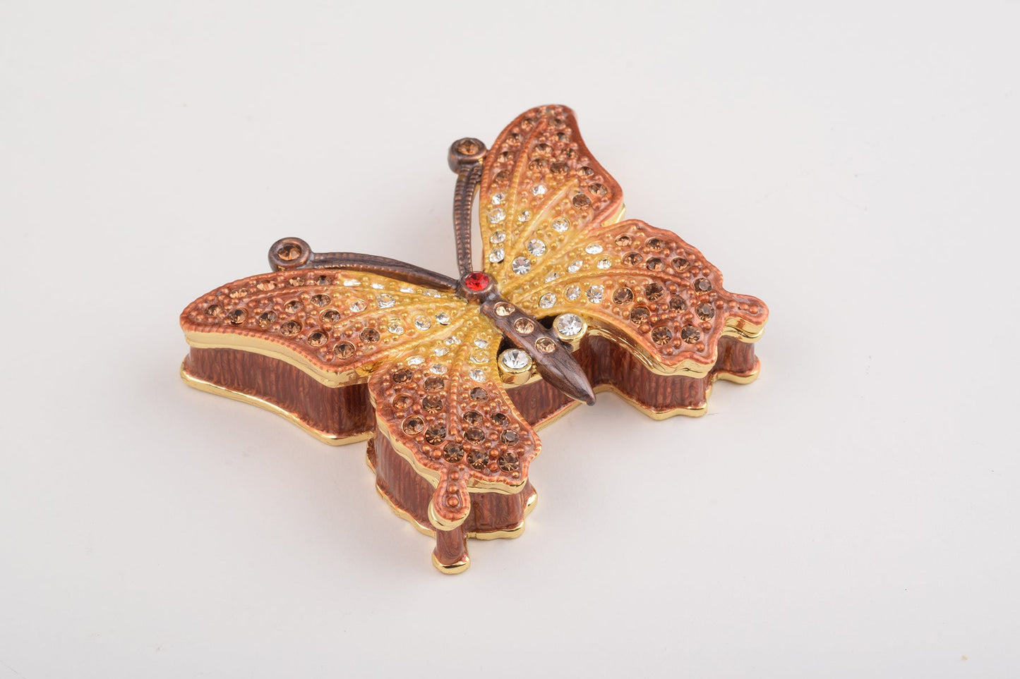 Keren Kopal Brown Butterfly Trinket Box