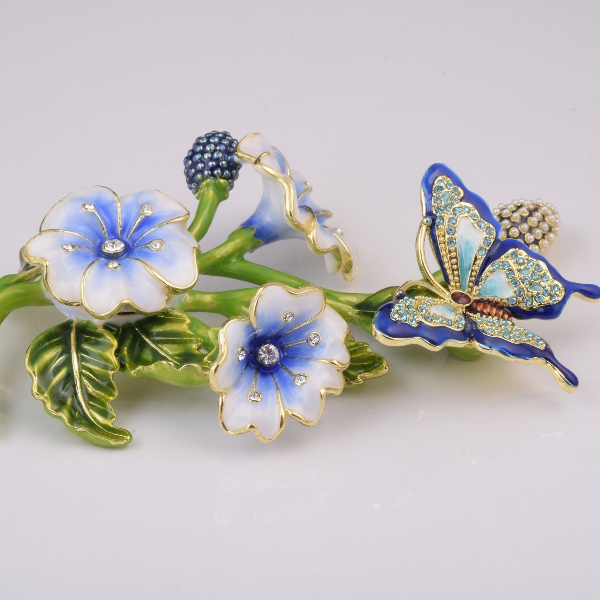Keren Kopal Blue Butterfly on Flowers