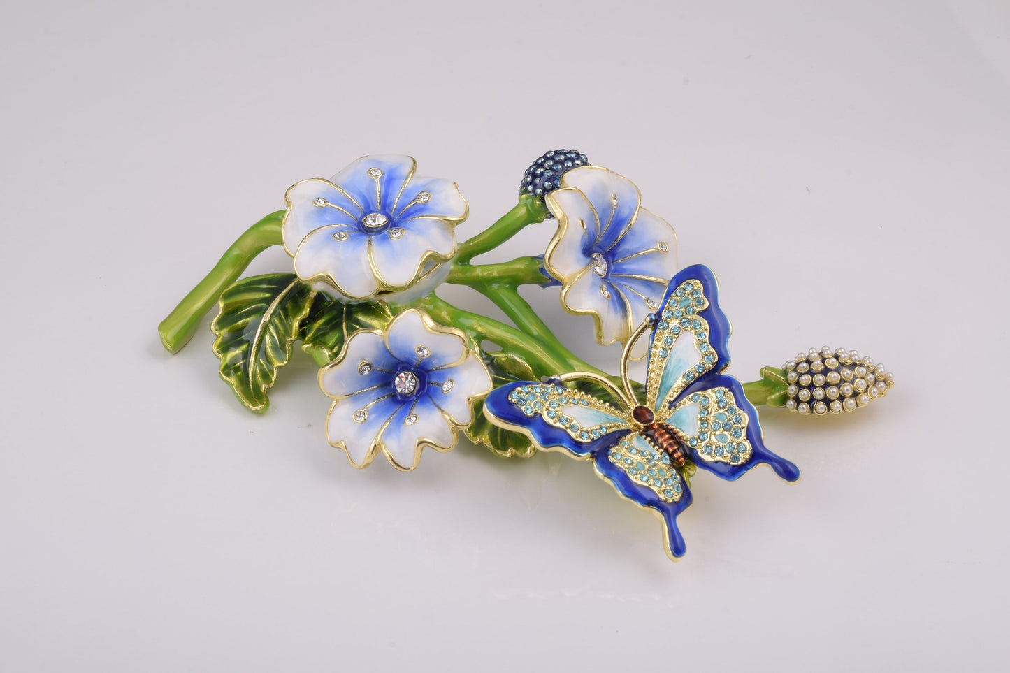 Keren Kopal Blue Butterfly on Flowers