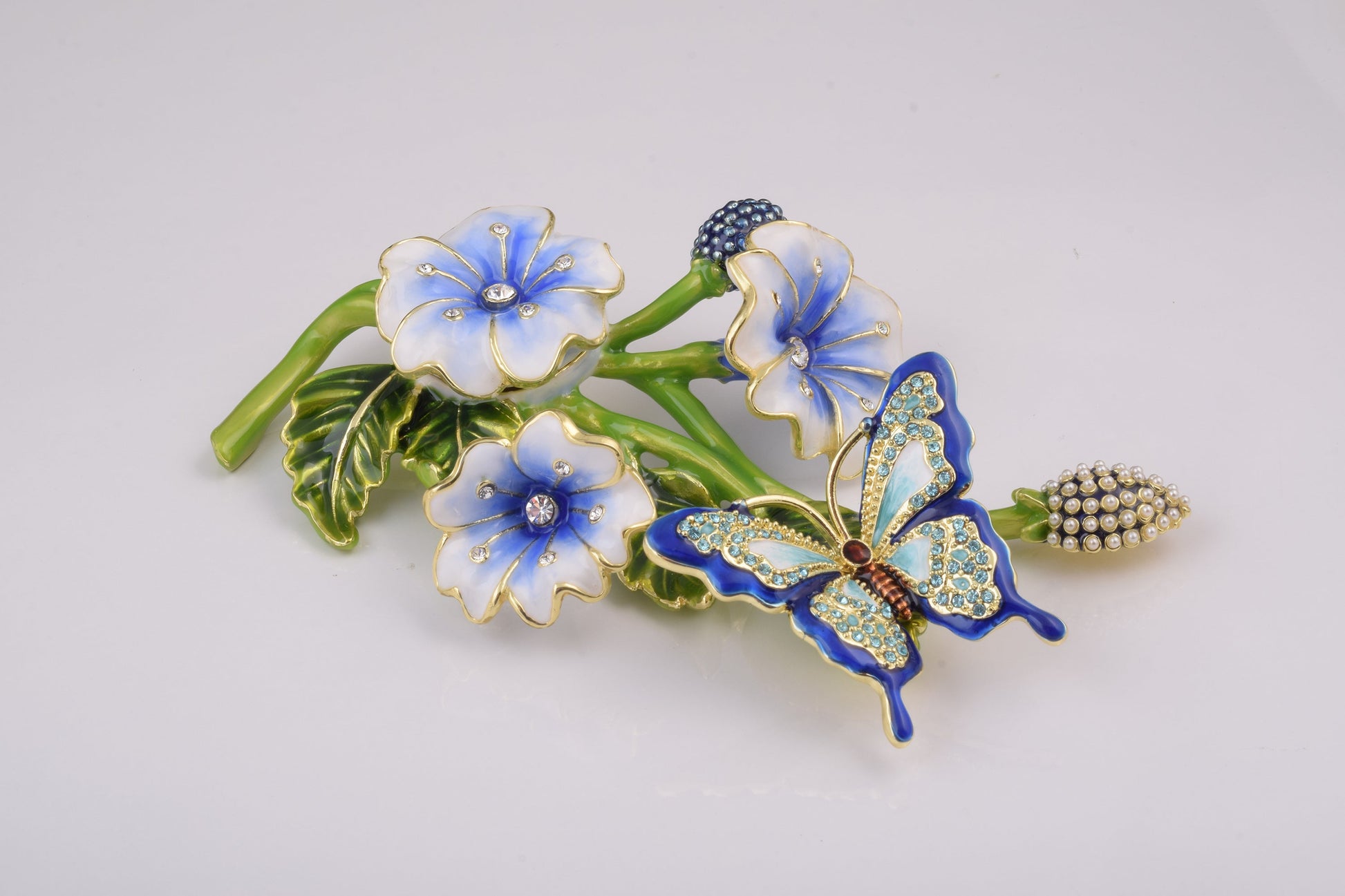 Keren Kopal Blue Butterfly on Flowers