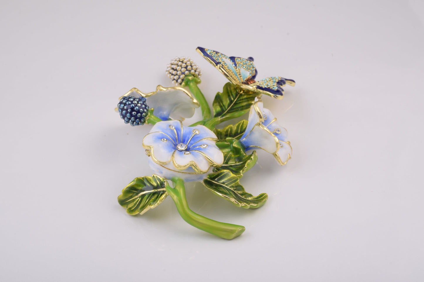 Keren Kopal Blue Butterfly on Flowers