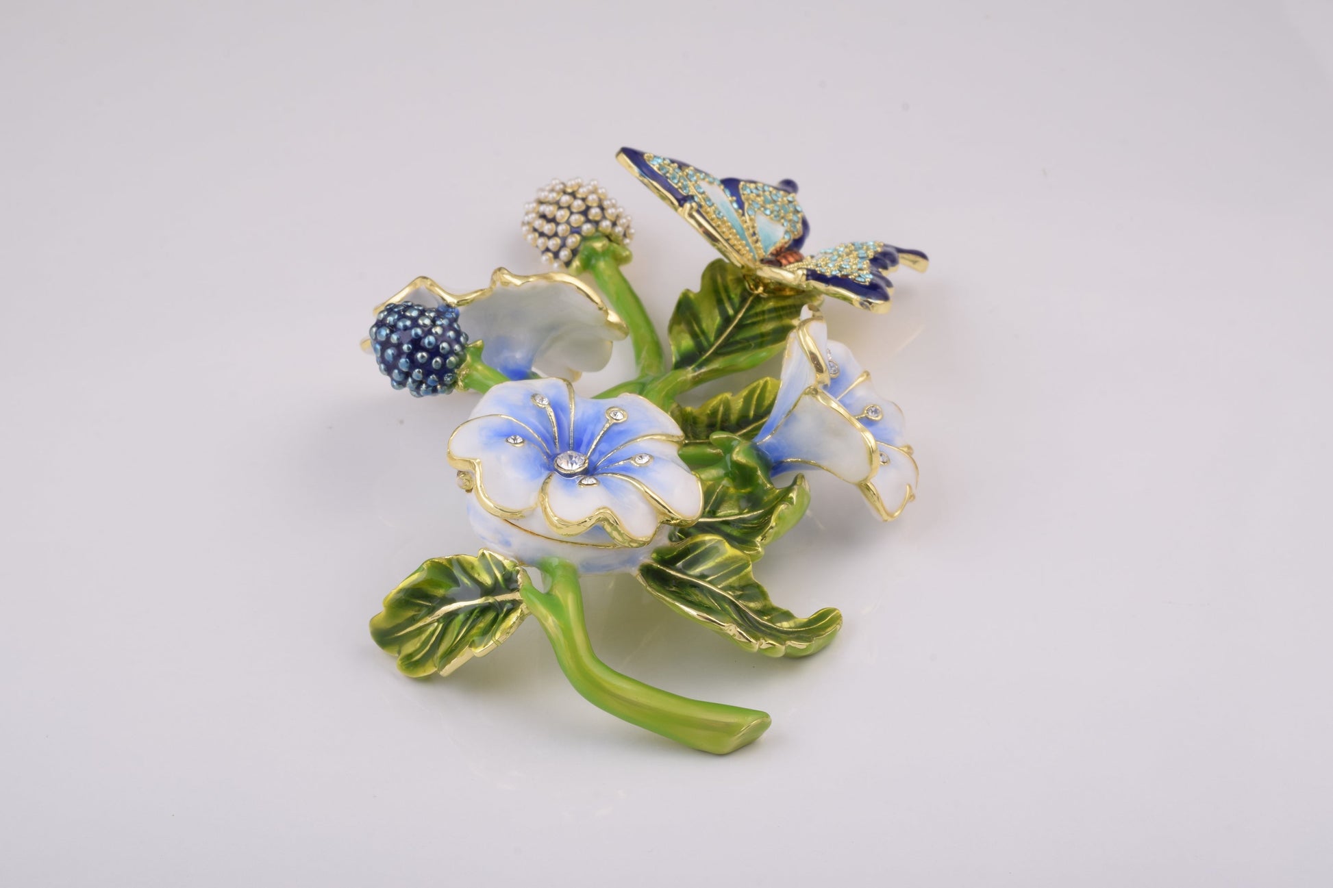 Keren Kopal Blue Butterfly on Flowers