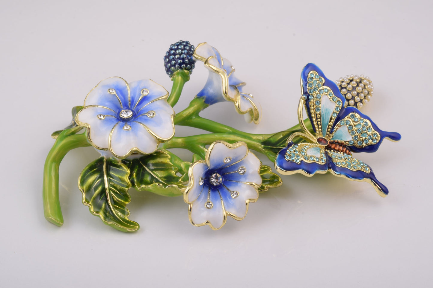 Keren Kopal Blue Butterfly on Flowers