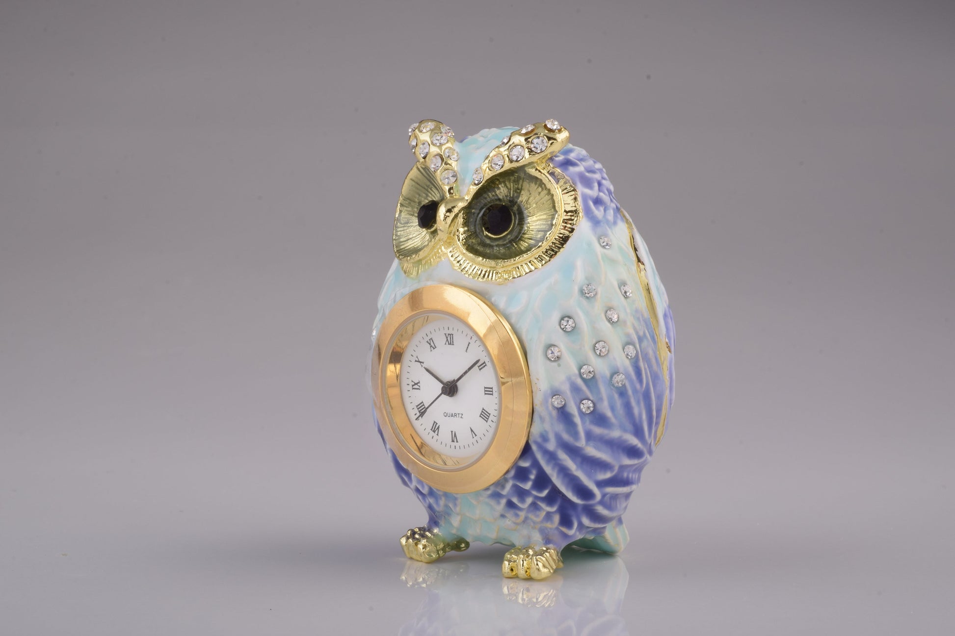 Keren Kopal Light Blue Owl with Clock