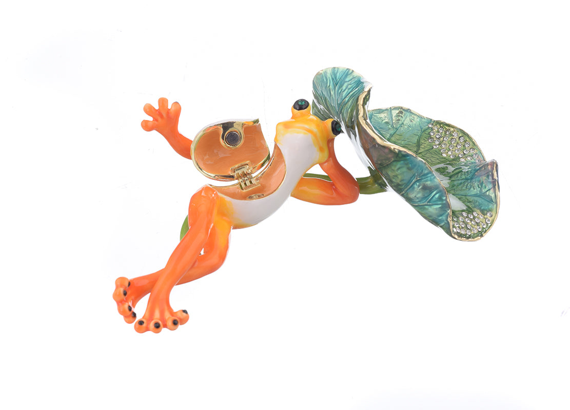 Keren Kopal Frog Lying on Leaf