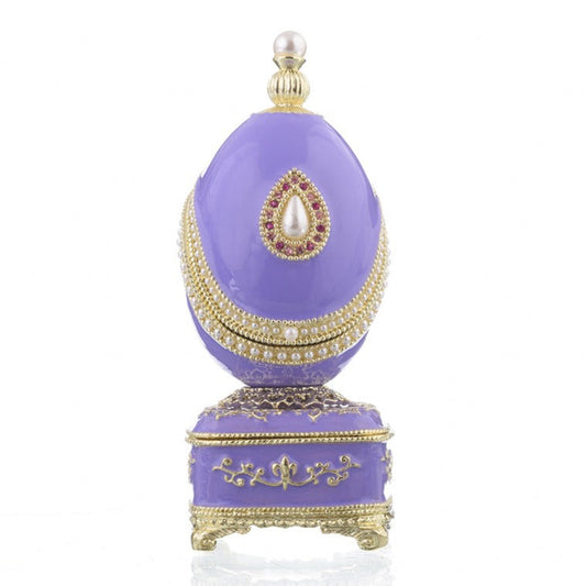 Keren Kopal Blue Faberge Egg with Pearl