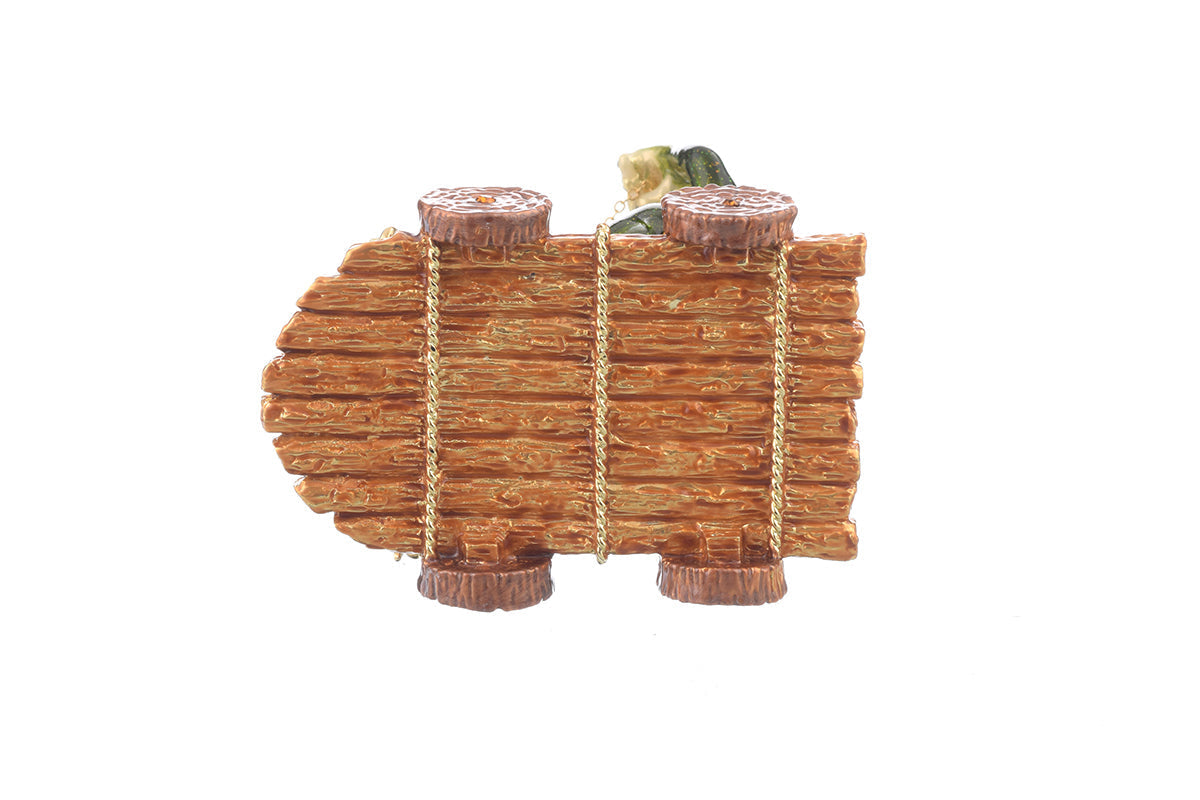 Keren Kopal Frog and Squirrel on Wooden Car