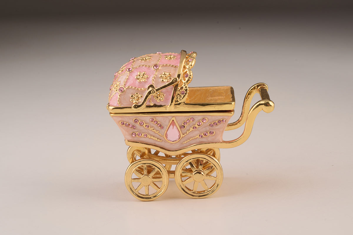 Keren Kopal Pink Baby Carriage Trinket Box