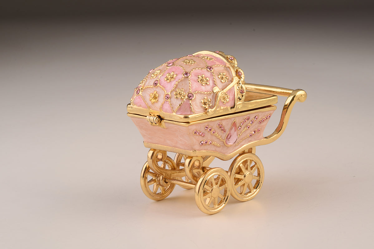 Keren Kopal Pink Baby Carriage Trinket Box
