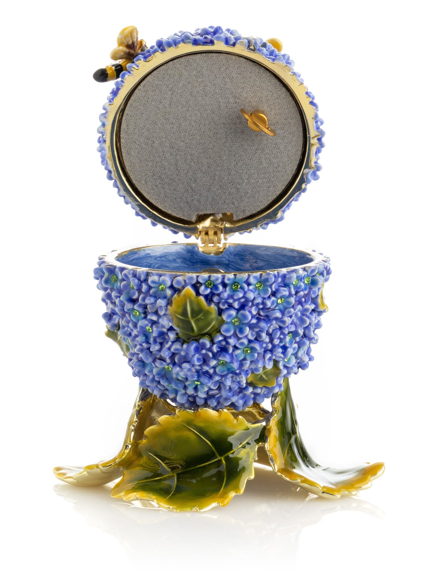 Keren Kopal Blue Flower and Bees music box with Leaves Fur Elise by Ludwig Van Beethoven