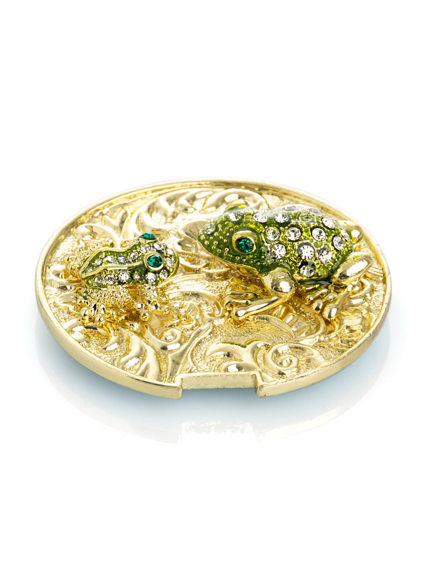 Keren Kopal Turquoise Faberge Egg with 2 Frogs Surprise Inside