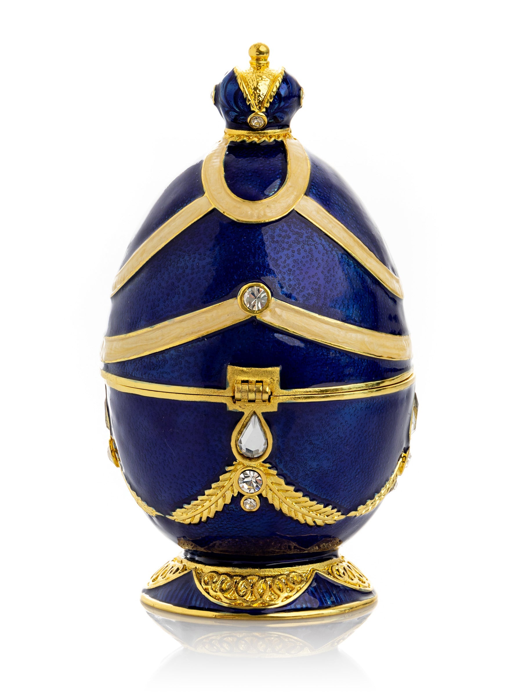 Keren Kopal Blue Faberge Egg with Golden Piano Surprise