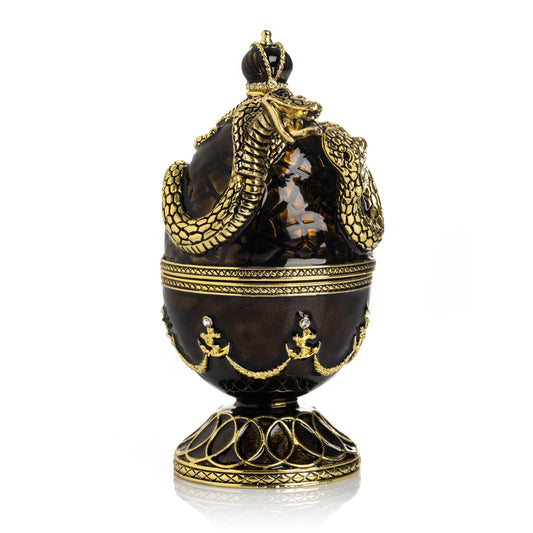 Keren Kopal Black Faberge Egg with Snakes