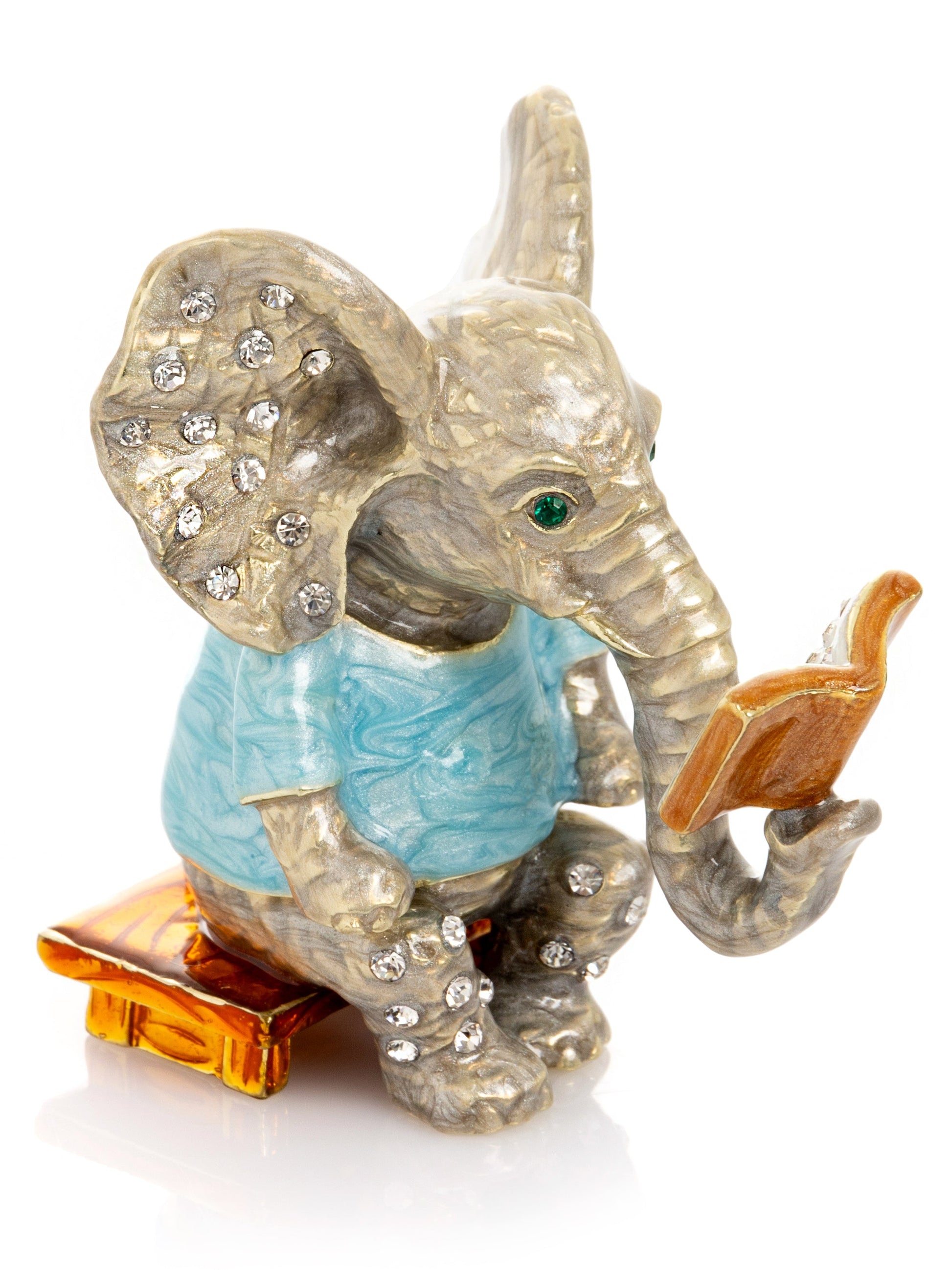 Keren Kopal Elephant Sitting and Reading a Book