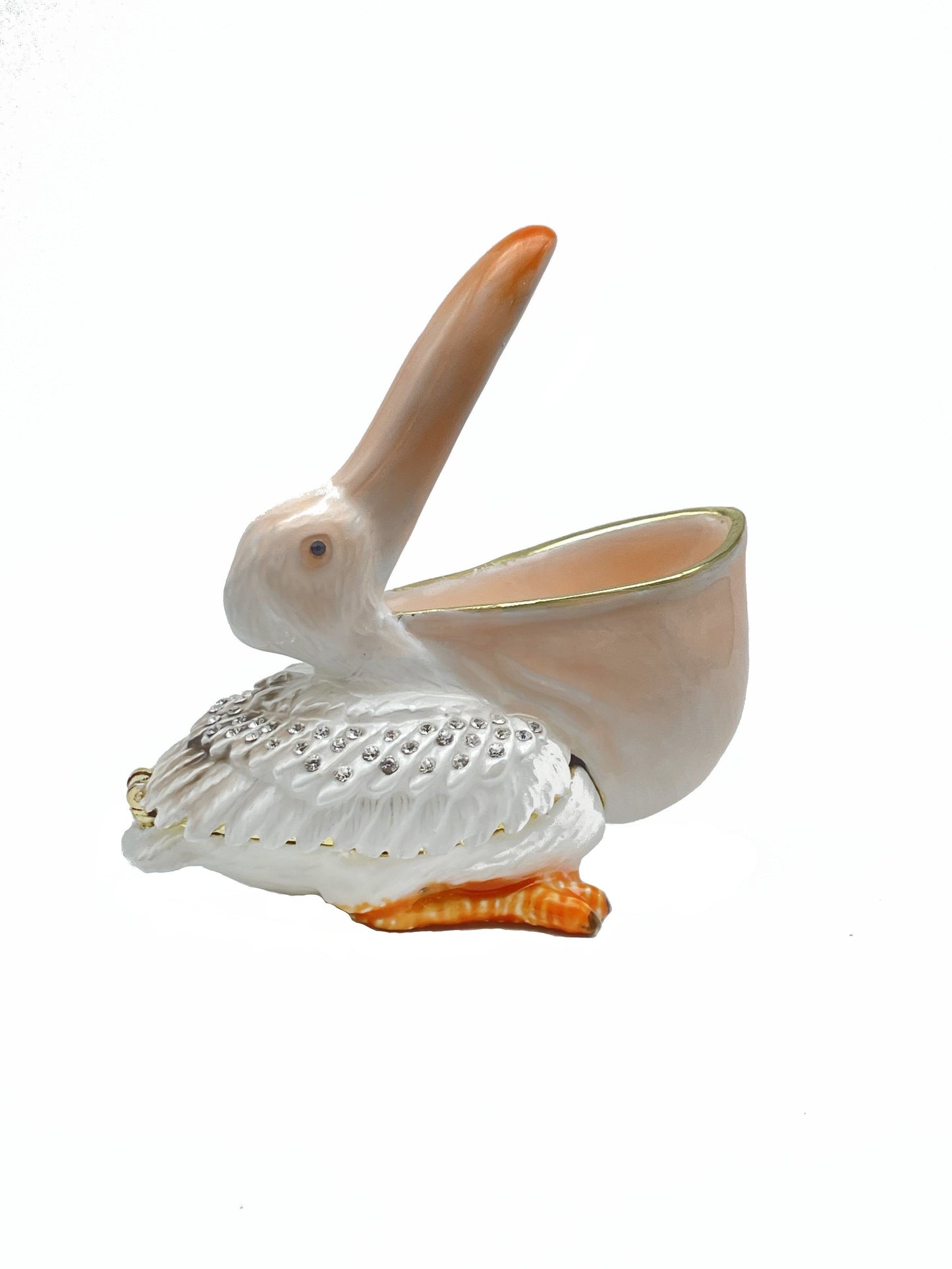 Keren Kopal White pelican trinket box