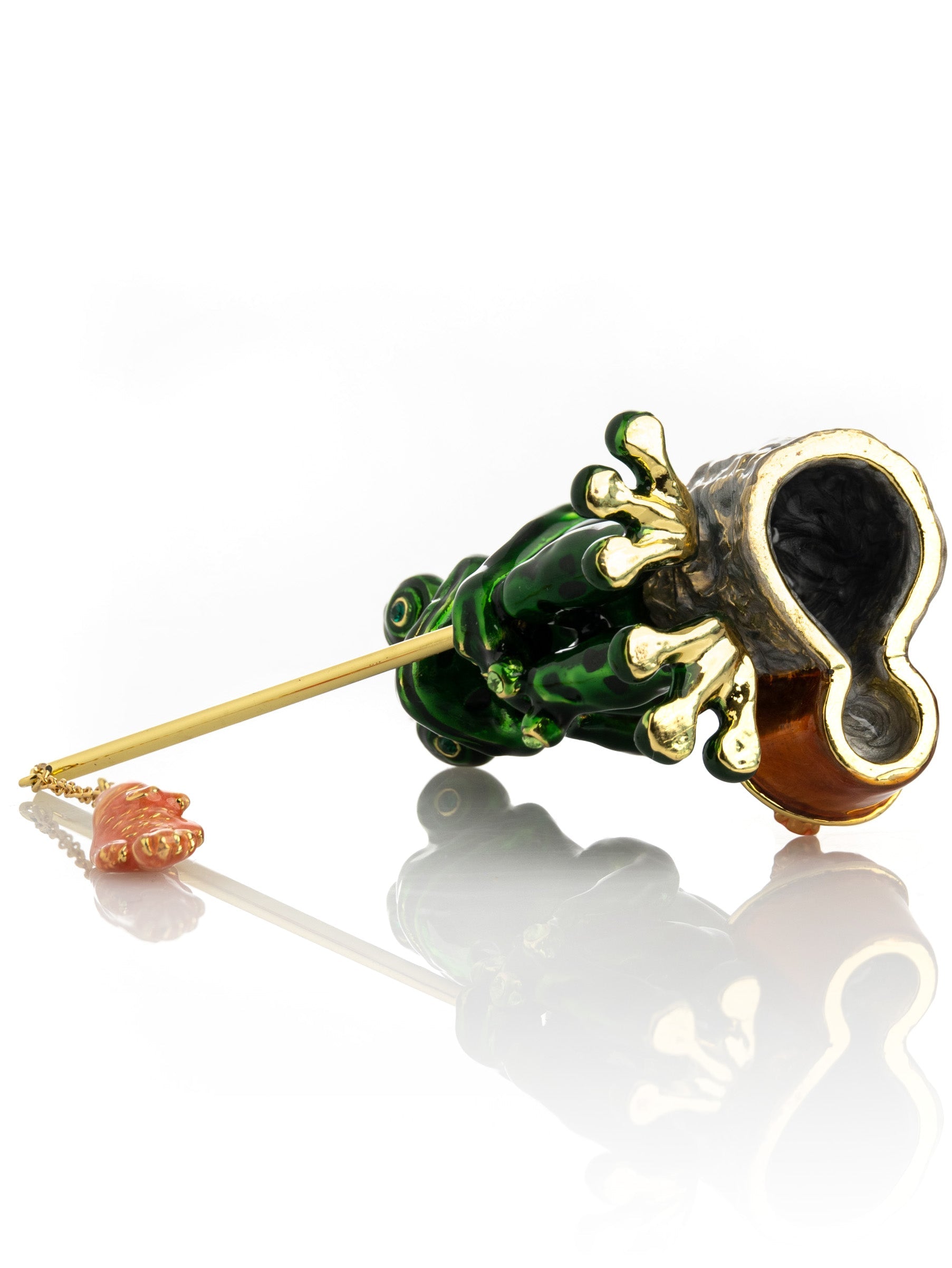 Keren Kopal Fishing Frog trinket box
