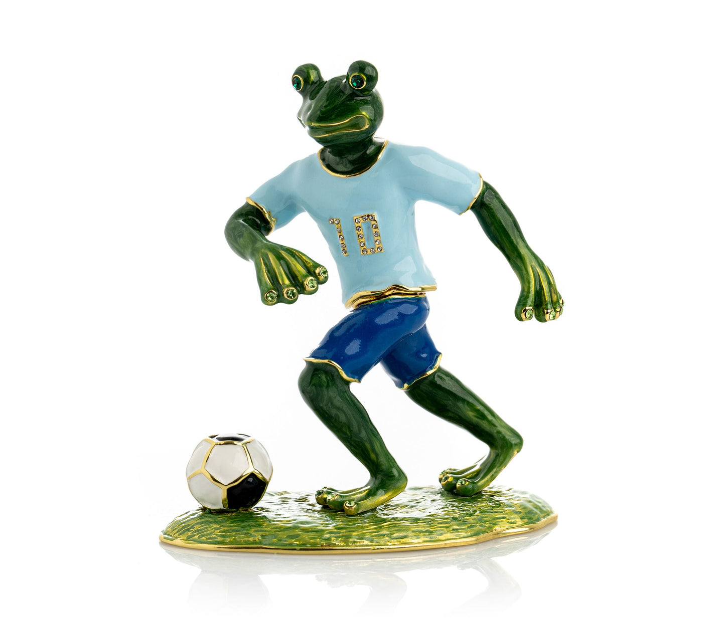 Frog Playing Football - Exquisite Decor