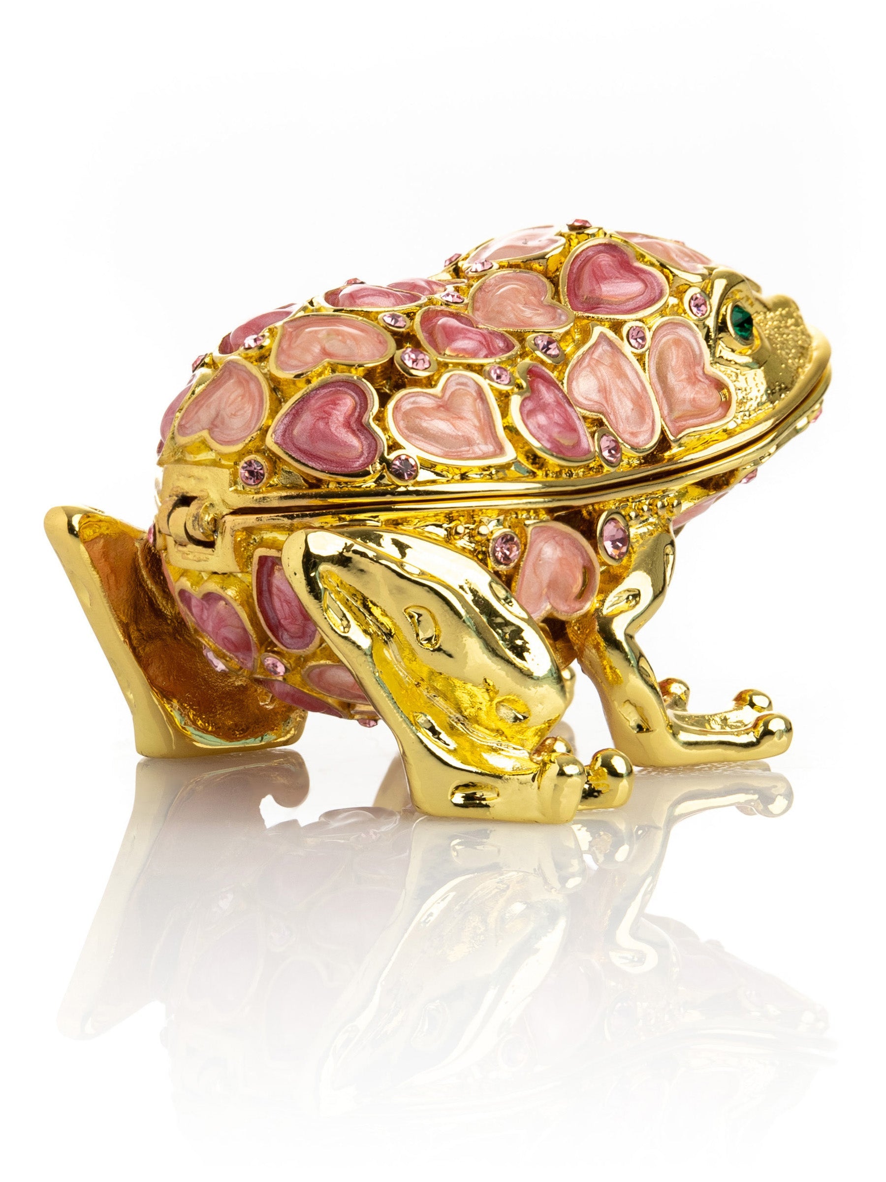Keren Kopal Golden Frog Decorated with Hearts