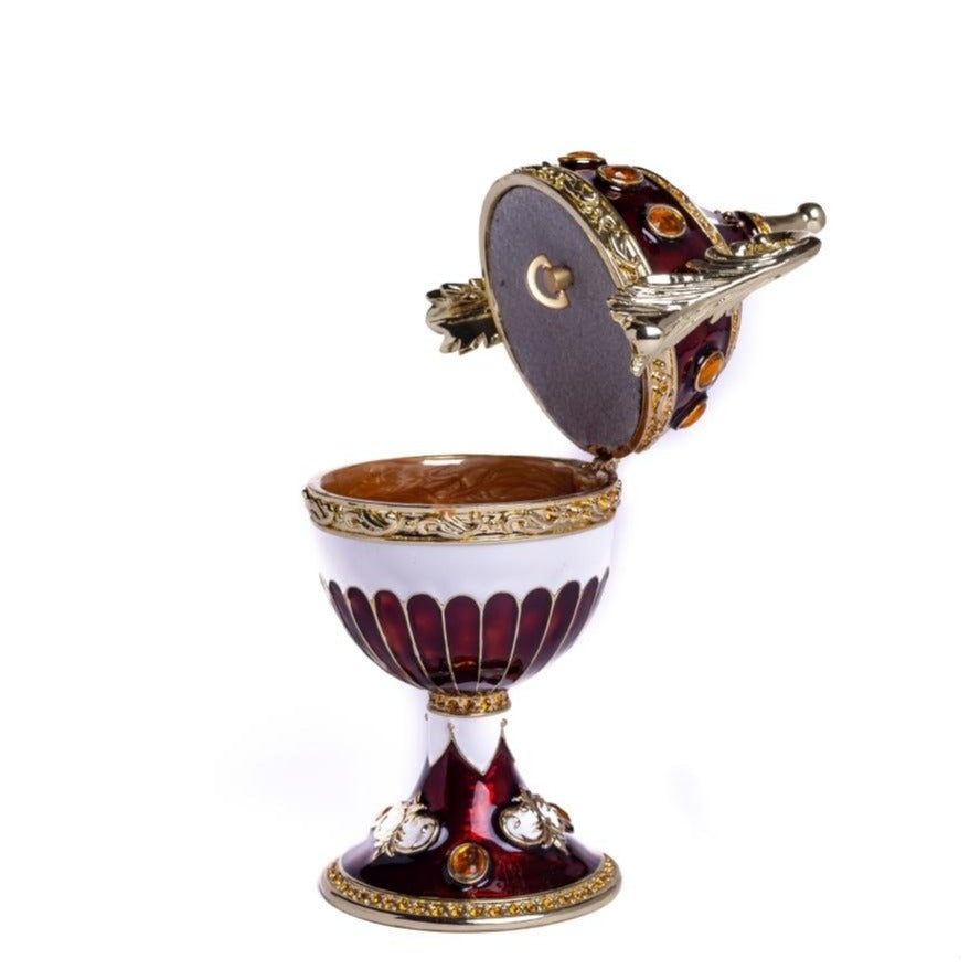 Keren Kopal Brown Music Playing Faberge Egg with Wings