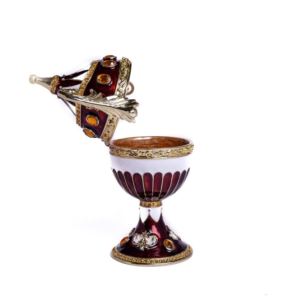Keren Kopal Brown Music Playing Faberge Egg with Wings