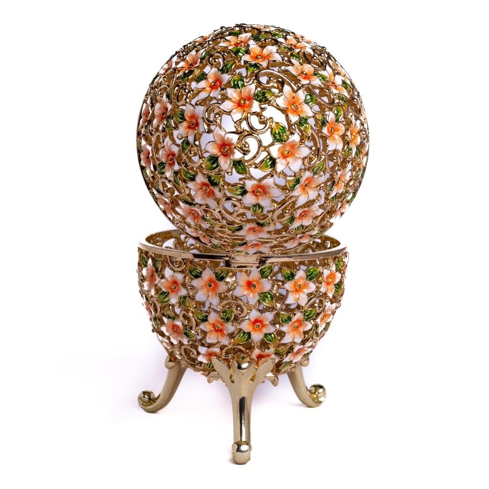 Keren Kopal Faberge Egg Decorated with Flowers