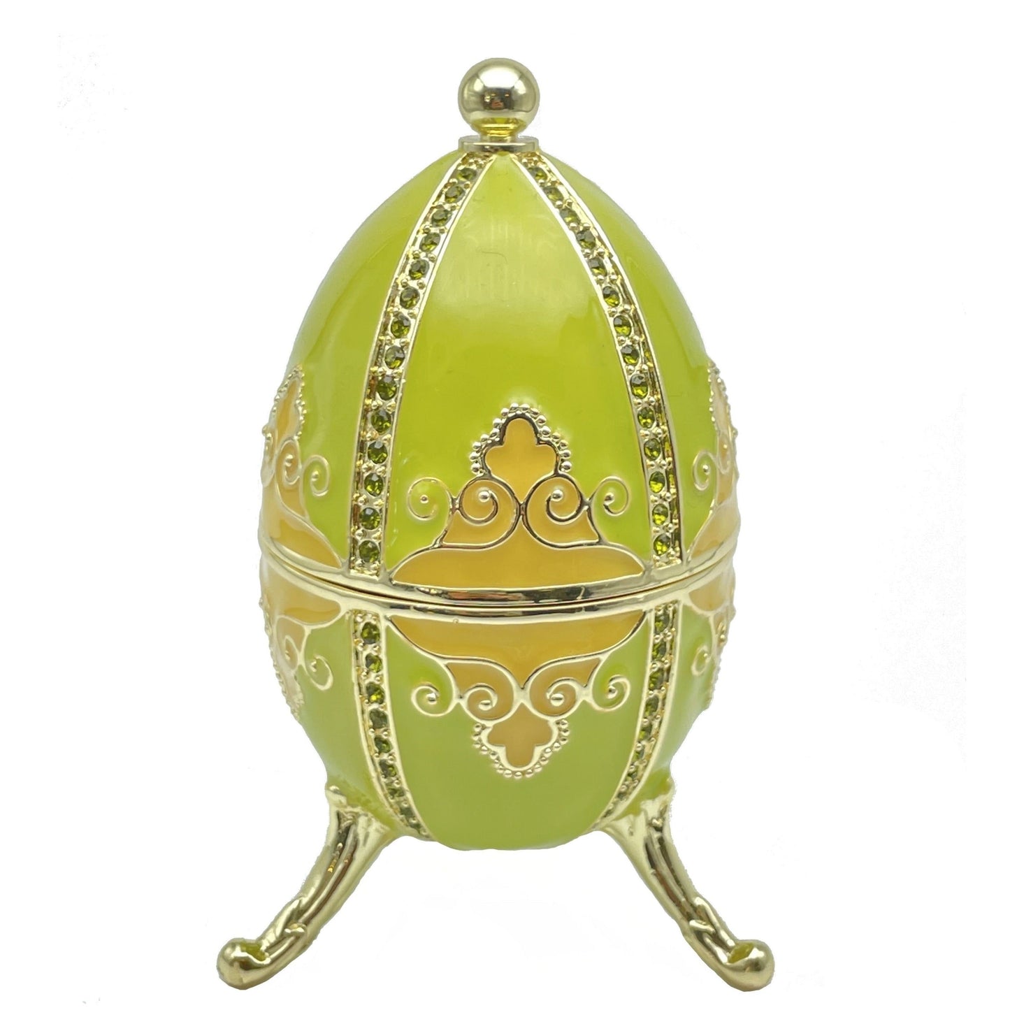 Green Faberge Egg Beethoven Music Playing - Exquisite Decor