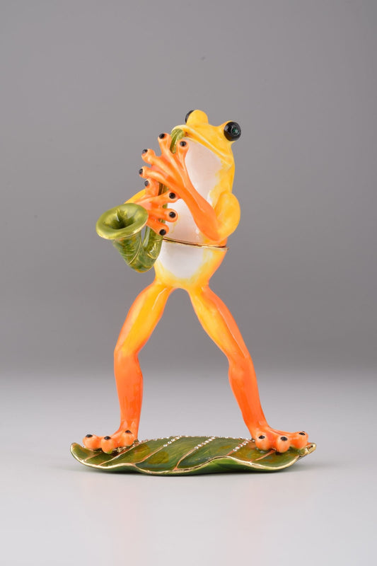 Keren Kopal Frog Playing a Saxophone