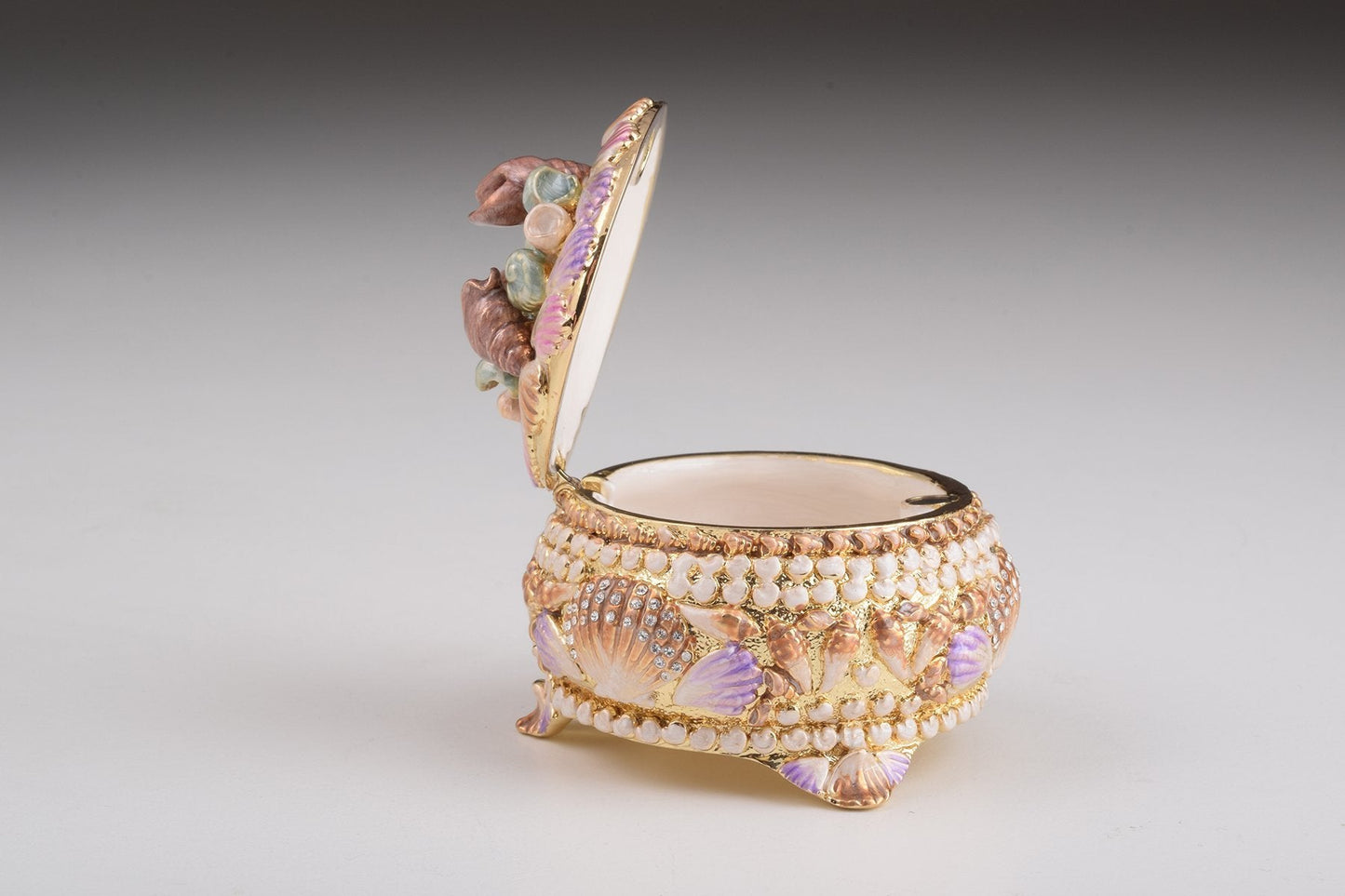 Keren Kopal Golden Seashells Trinket Box