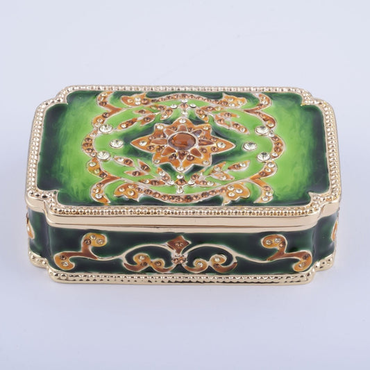 Keren Kopal Green Vintage Style Trinket Box