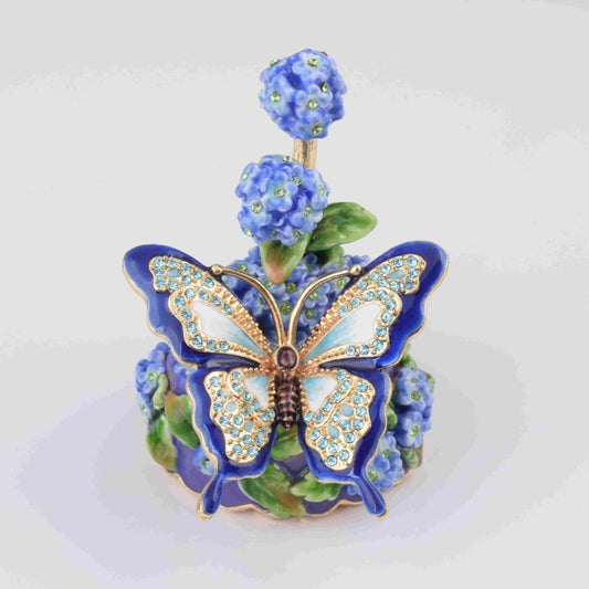 Keren Kopal Blue Butterfly on Flowers