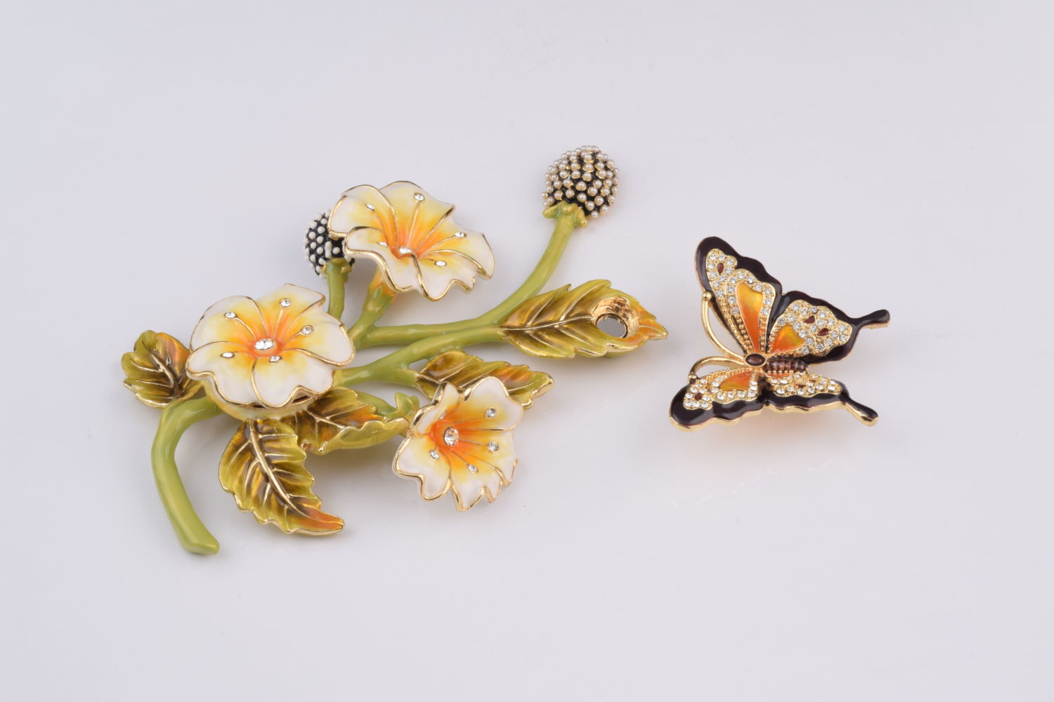Keren Kopal Black & Orange Butterfly on Flowers