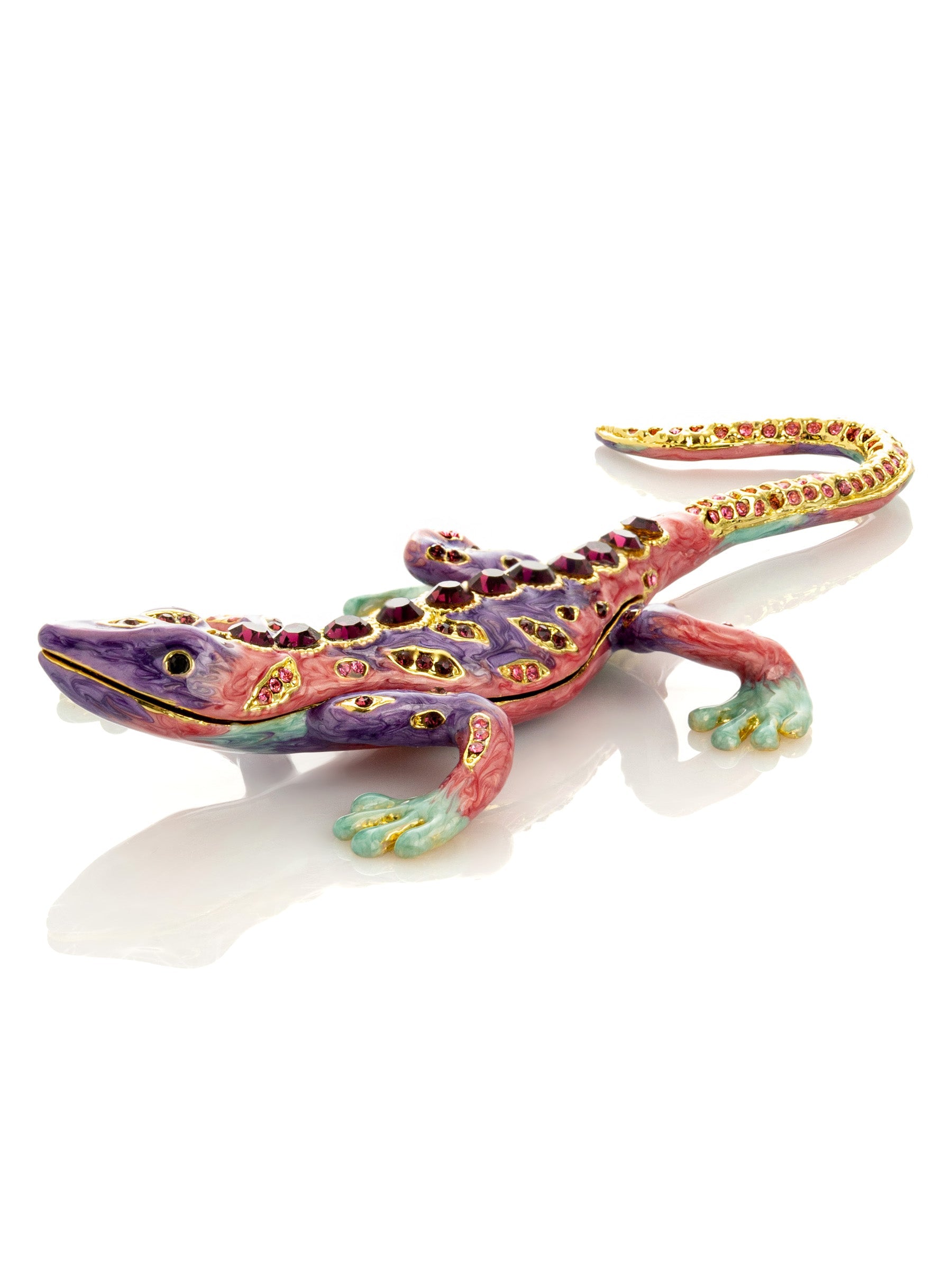 Keren Kopal Purple Lizard Jewelry Trinket Box