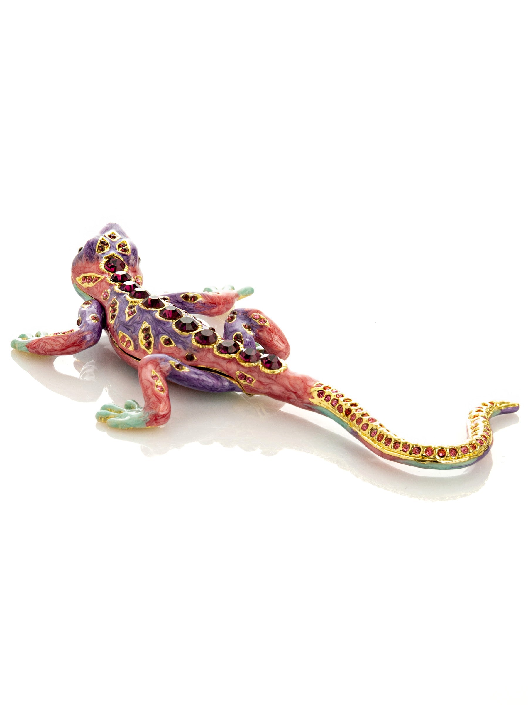 Keren Kopal Purple Lizard Jewelry Trinket Box