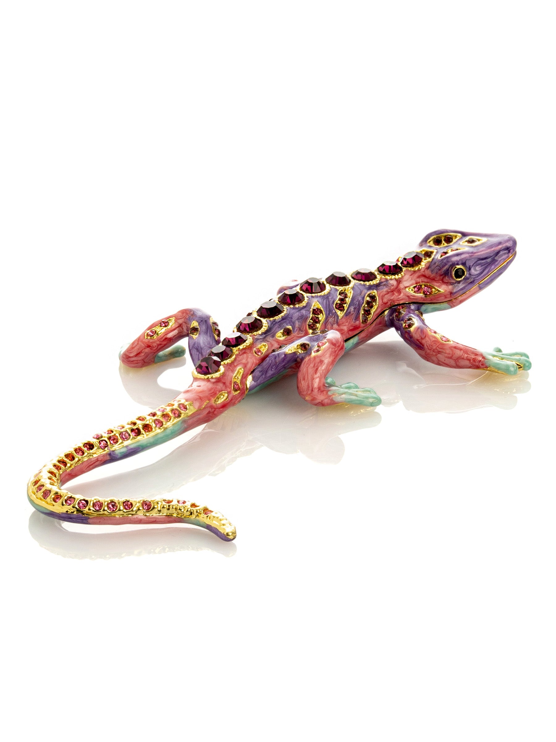 Keren Kopal Purple Lizard Jewelry Trinket Box