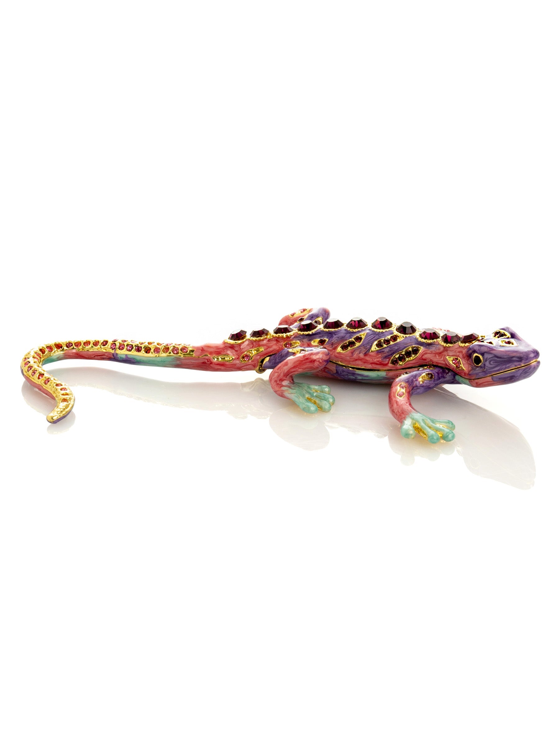 Keren Kopal Purple Lizard Jewelry Trinket Box