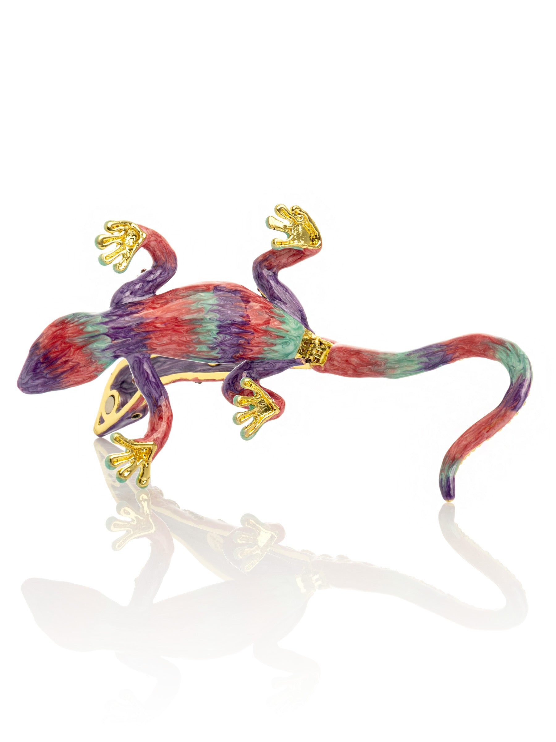 Keren Kopal Purple Lizard Jewelry Trinket Box