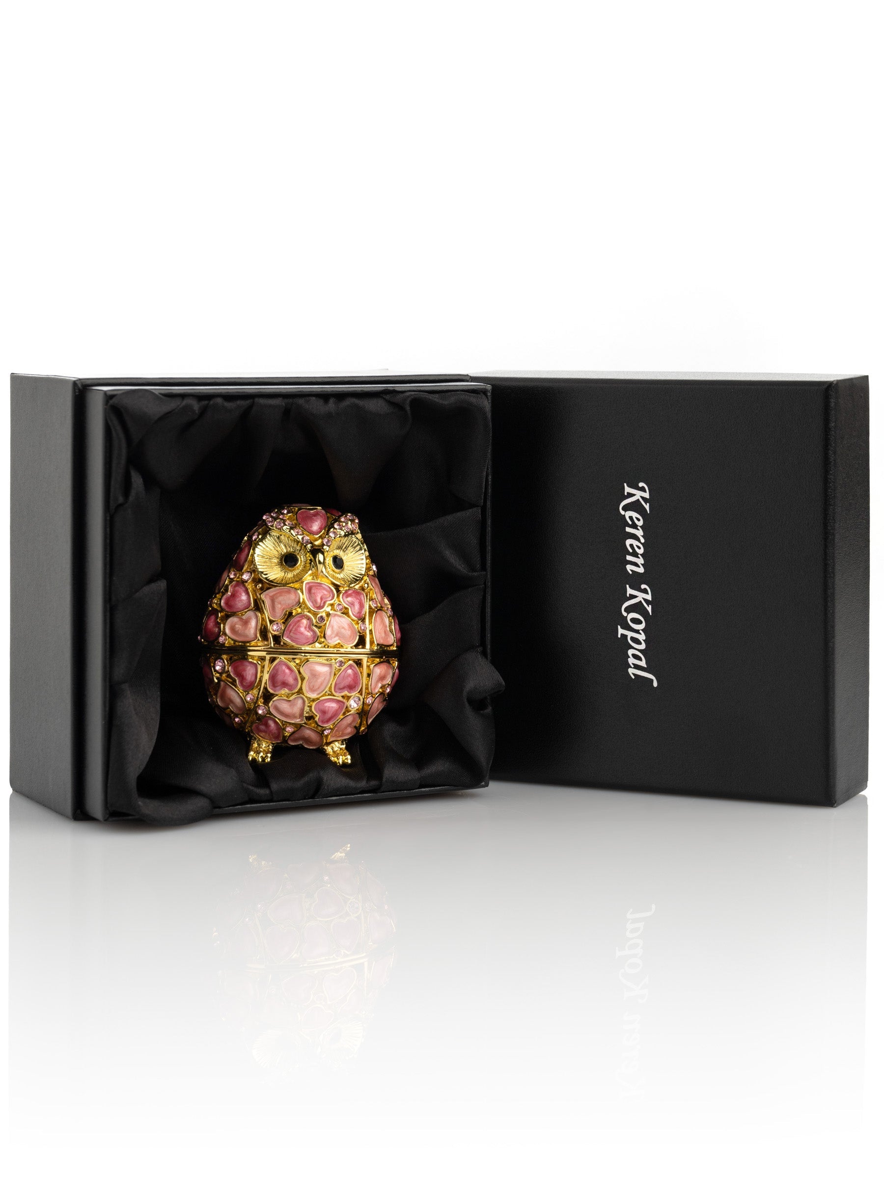 Keren Kopal Golden Owl with Hearts