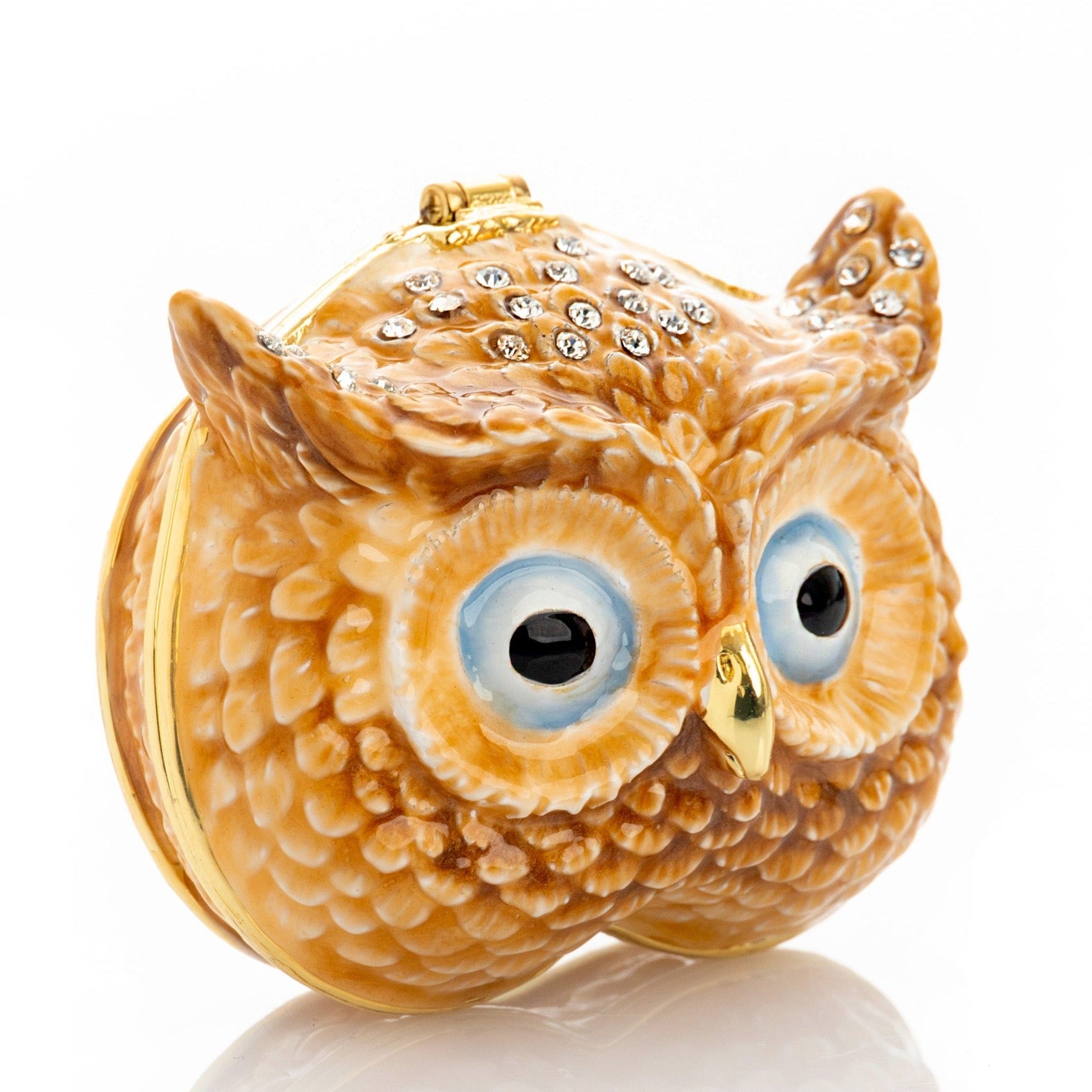 Brown Owl face trinket box - Exquisite Decor