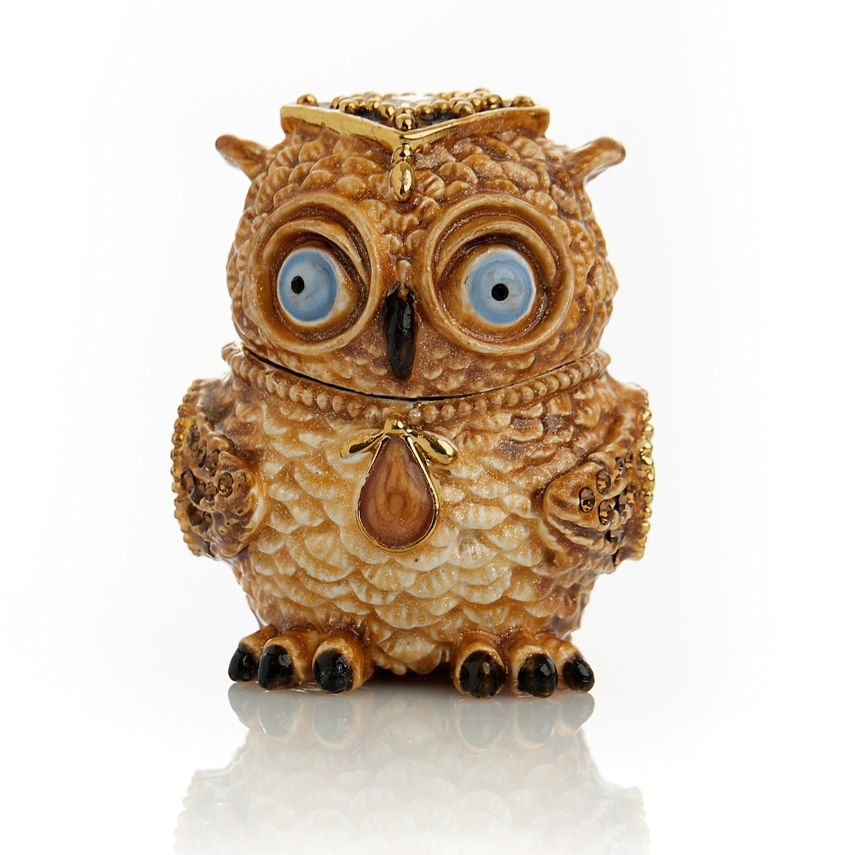 Brown Owl Trinket Box - Exquisite Decor