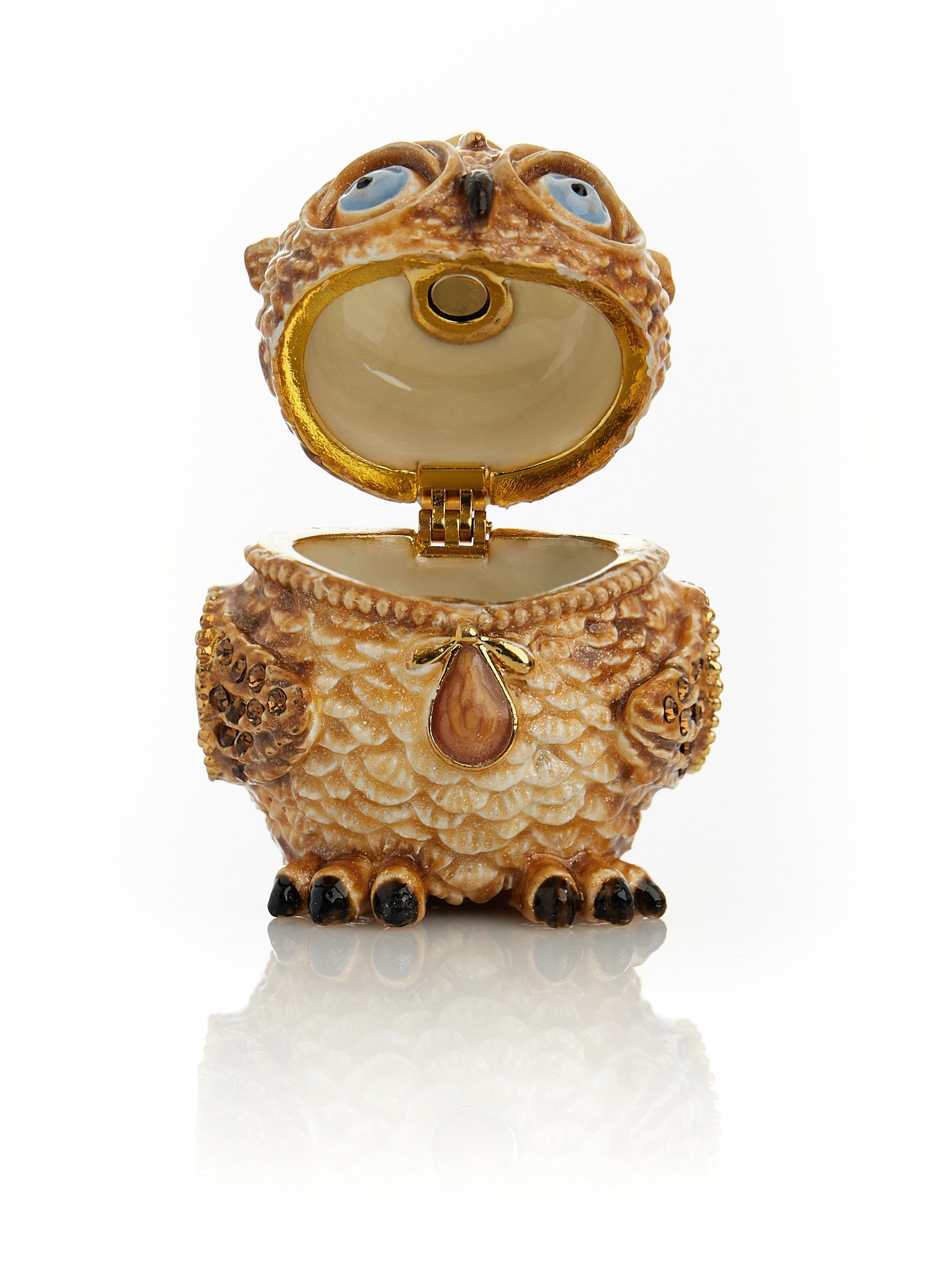 Keren Kopal Brown Owl Trinket Box