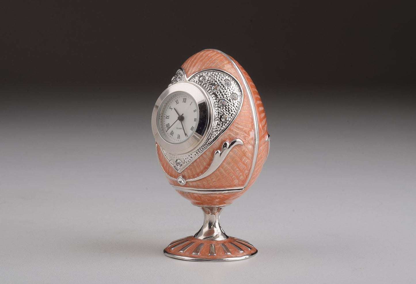 Keren Kopal Pink Faberge Egg with Clock