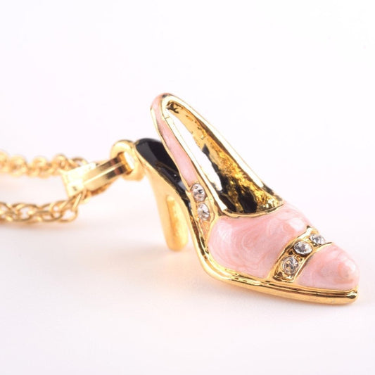 Pink Shoe Pendant Necklace - Exquisite Decor