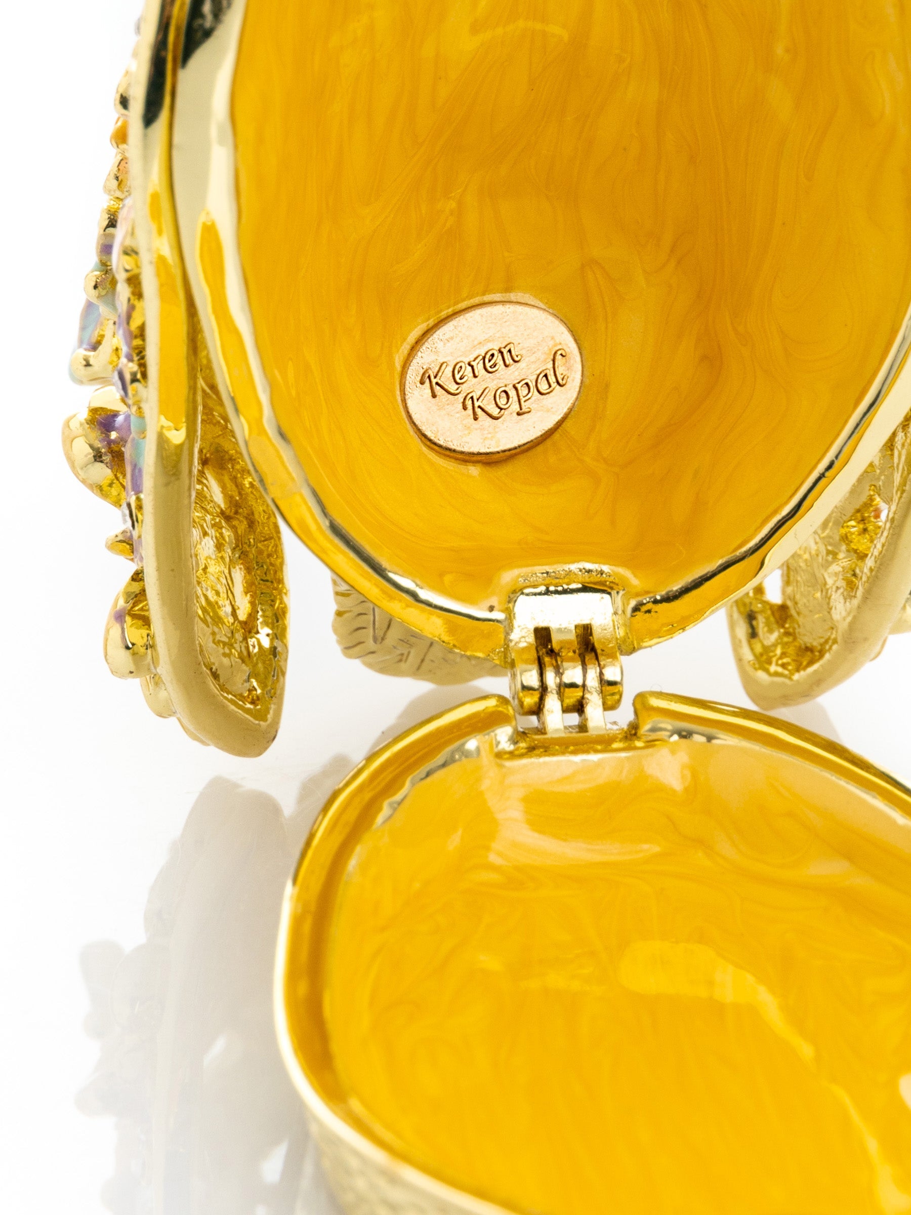 Keren Kopal Golden Swan Decorated with Butterflies