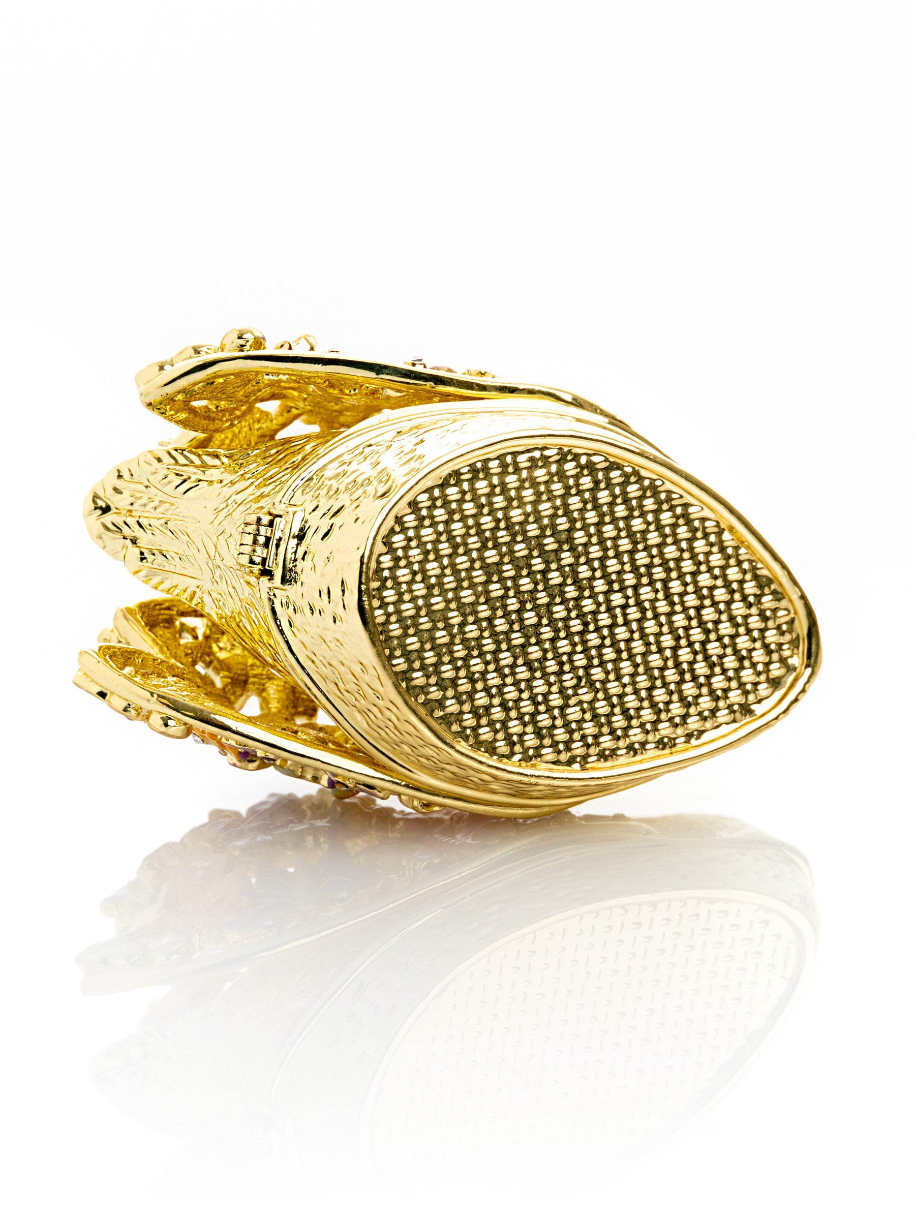 Keren Kopal Golden Swan Decorated with Butterflies