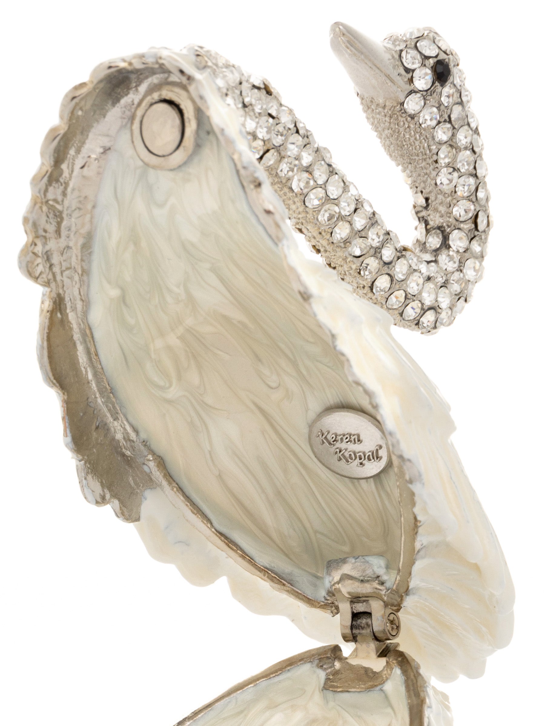 Keren Kopal White Swan with crystal neck
