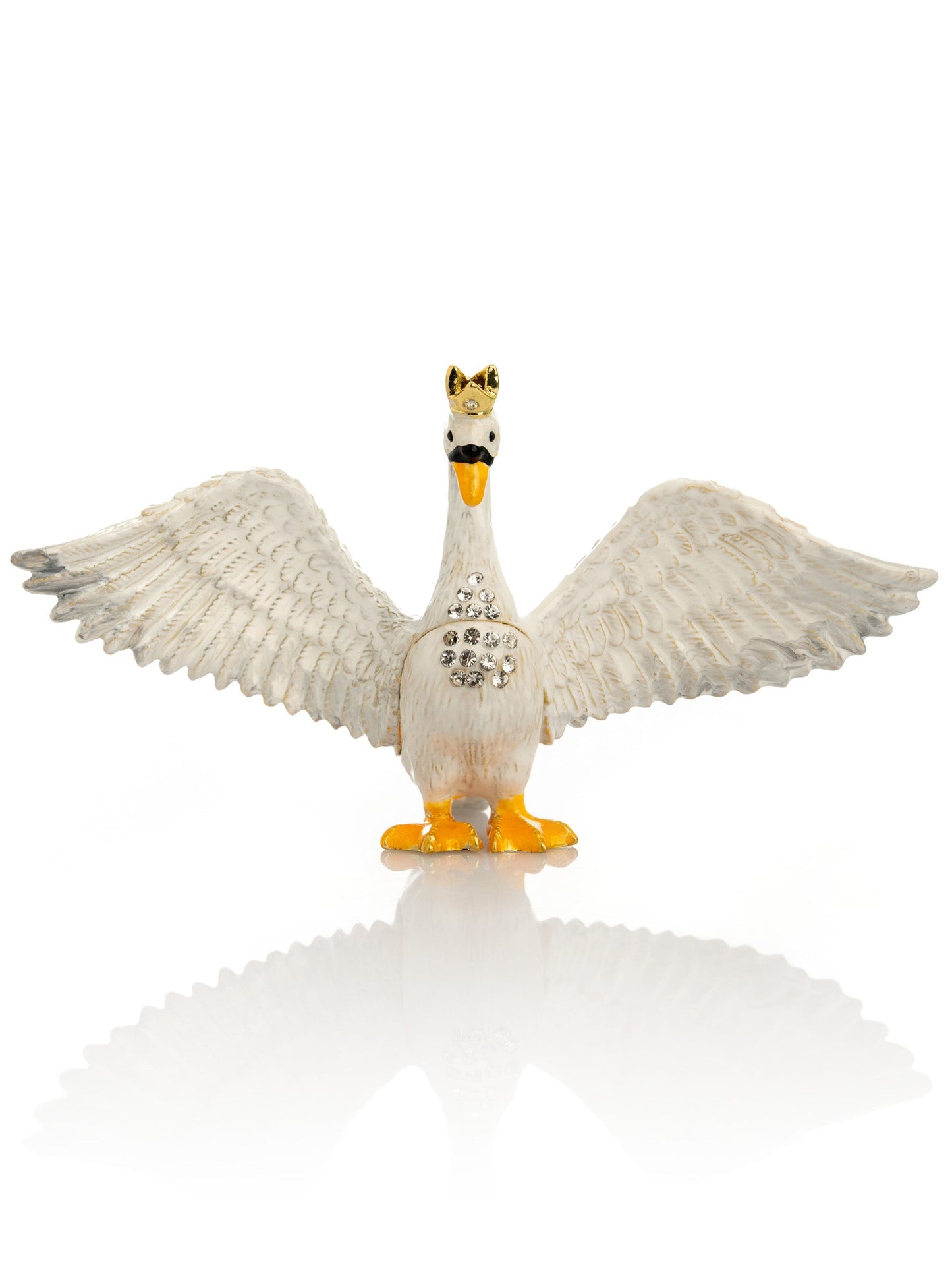 Keren Kopal White Swan Trinket Box